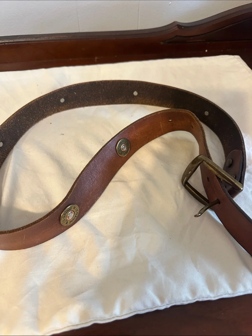 Men’s Genuine Leather 12 Gauge Shell Belt